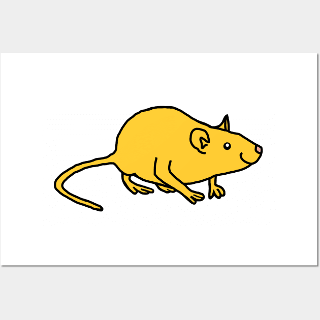 Yellow Rat Wall Art by ellenhenryart